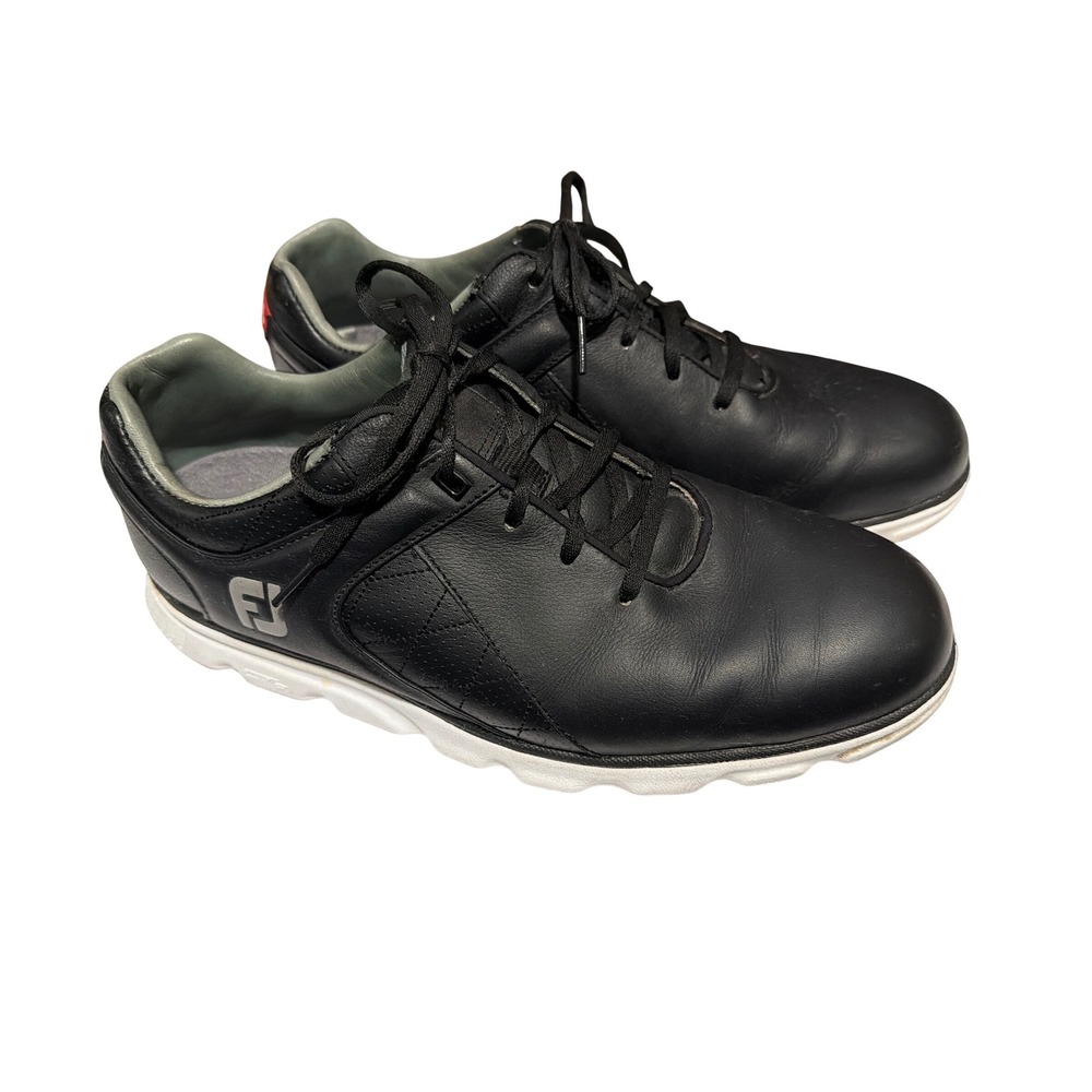 FootJoy Pro SL Mens Golf Shoes Black Leather Spikeless Wide 53594 Size 10W